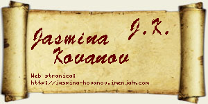 Jasmina Kovanov vizit kartica